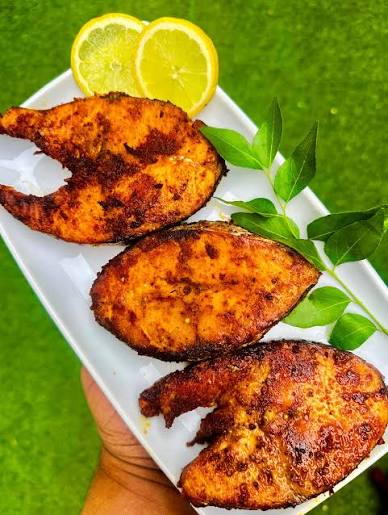 Fried Seer Fish Chilli Blast 🌶️ 🐟