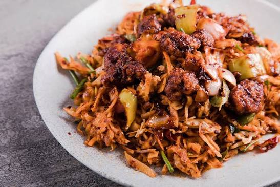 Kottu -Fried Pork & Fresh Vegge 🐖